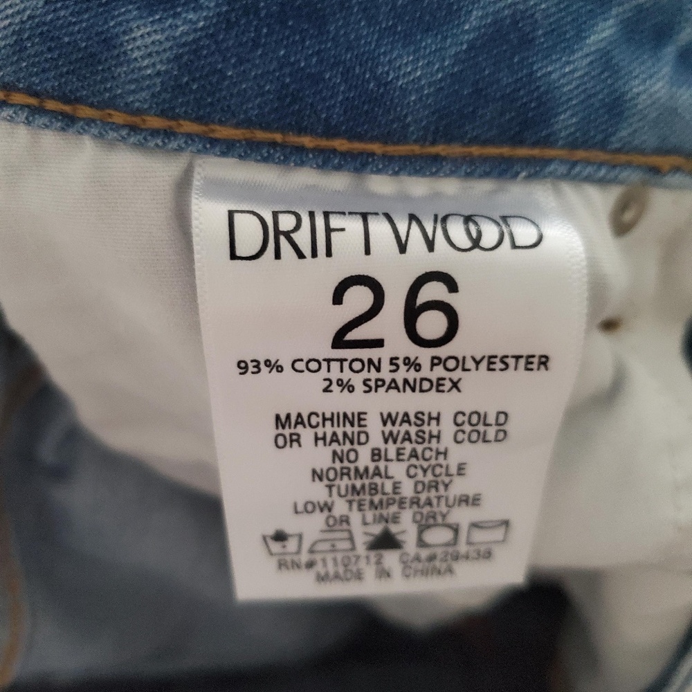 DRIFTWOOD JACKIE HIGH RISE CROPPED EMBROIDERED JEANS - SIZE 26 - Picture 8 of 8